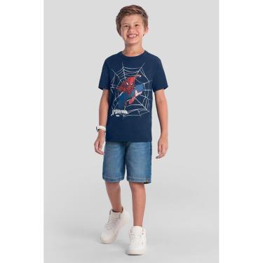 Imagem de Camiseta Metalizada Infantil Menino Do Homem-Aranha Brandili-Masculino