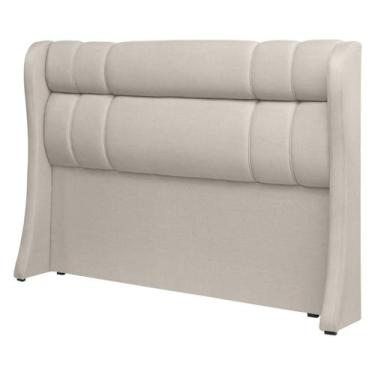 Imagem de Cabeceira Estofada Athenas 152cm para Cama Box Casal Linho - SOFA STOR