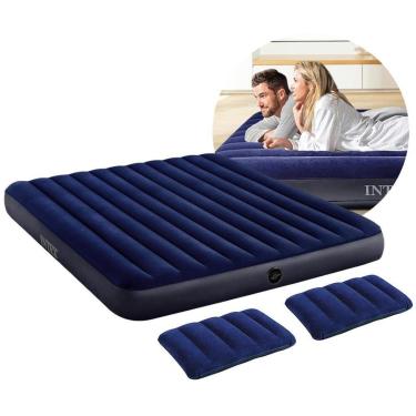 Imagem de Colchão Inflável Casal King 203Cm X 183Cm Dura Beam 272Kg Com 2 Travesseiros Infláveis Intex-Unissex