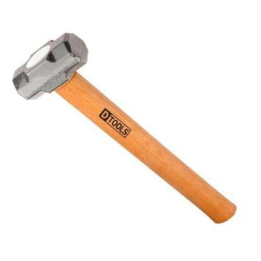 Imagem de Marreta 500g Aço Nodular Cabo Madeira - Ideal Para Quebrar Pedras E Co