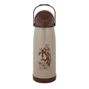 Imagem de Garrafa Térmica Farroupilha 1,9L - Vidro Interno Tampa Pressão Alça Pr