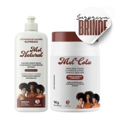 Imagem de Kit Ativador Mel Natural + Mel cola 1kg Modelagem Trihair