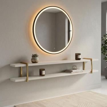 Imagem de Prateleira Multiuso 180cm com Suporte em Metal 100% MDF - Casa Lar Inc