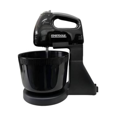 Imagem de Batedeira Planetária Elétrica Preta 2 Litros 250W 7 Velocidades 110V para Massas Leves, Cremes e Coberturas