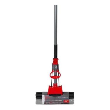 Imagem de Mop Powermaid Esponja PVA Vermelho E Cinza Cabo Telescópico Limpeza Ve