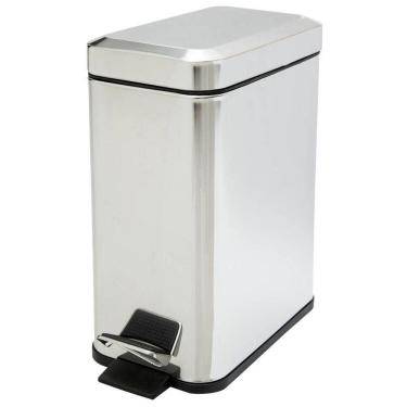 Imagem de Lixeira Retangular 5 Litros Aço Inox Slin Kala