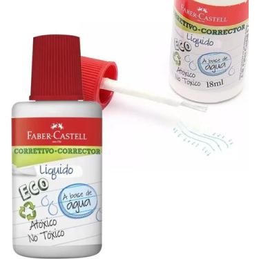 Imagem de Corretivo Líquido Faber Castell À Base De Água Atóxico 18ml - Faber - 