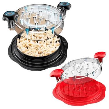 Imagem de Desfiador Frango Triturador Manual Alimentos Carne Legumes Cor:Preto -