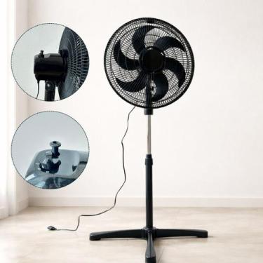 Imagem de Ventilador De Chão Coluna Pé Turbo Silencioso Preto 40cm Preto ou Dour