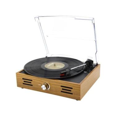 Imagem de Vitrola Retrô - Com Bluetooth - Spazio Vinil Cd K7 Vintage - Raveo