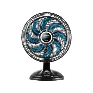 Imagem de Ventilador de Mesa 40cm Super Turbo Mondial Preto e Azul 140W VTX-40-C