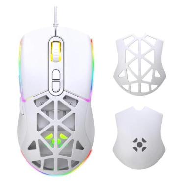 Imagem de Mouse Gamer Fortrek Striker Branco RGB USB Com Fio 7313