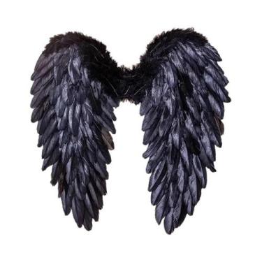 Imagem de Fantasia De Anjo E Diabo Com Asas De Penas Para Crianças E Adultos, Co
