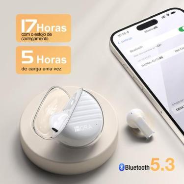 Imagem de Fones De Ouvido Bluetooth 5.3 Sem Fio 1hora Aut209 Tws Branco