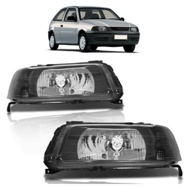Imagem de Farol Dianteiro Gol Parati 1999 A 2005 Saveiro G3 Máscara Negra - Auto