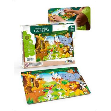 Imagem de Quebra-Cabeça Floresta Infantil 30 Peças Brinquedo Educativo - Klizz, 