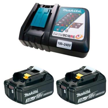 Imagem de Kit Carregador de Bateria 14.4 e 18V DC18RC e 2 Baterias 18V BL1830B M