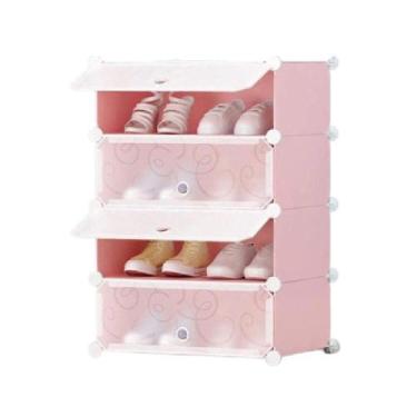 Imagem de Sapateira organizador armario guarda roupa modular rosa - Yeet
