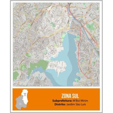 Imagem de Mapa Bairro Jardim São Luiz Município De São Paulo-Sp- Magnético - Cit