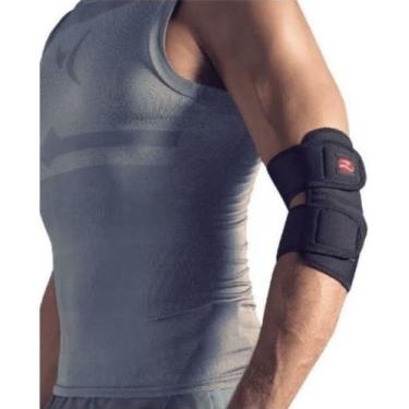 Imagem de Cotoveleira Realtex Neoprene Proteção Ajustavel 0840, U, Preto