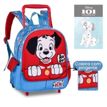 Imagem de Mochila de Rodinhas Dalmatas 101 Cachorrinho Infantil Escolar Clio