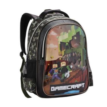 Imagem de Mochila Infantil Masculina Gamecraft Escolar de Costa Passeio 2 Divisó
