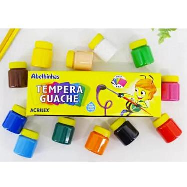Imagem de Tempera Guache Com 12 Cores - Acrilex, 12 CORES