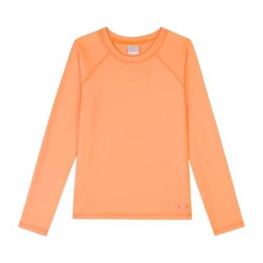 Imagem de Blusa Menina Kukiê Praia e Piscina com Proteção UV50+ Laranja Neon, 10
