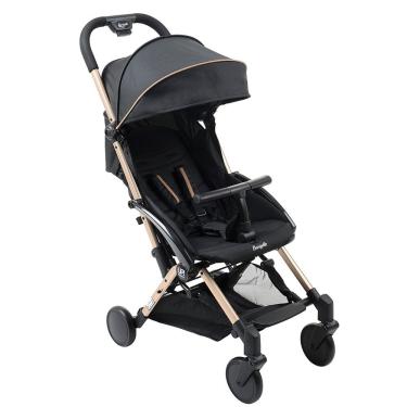Imagem de Carrinho de Bebê Up Black para Passeio Recém-Nascidos Até 15kg Dobrável Preto e Cobre Burigotto