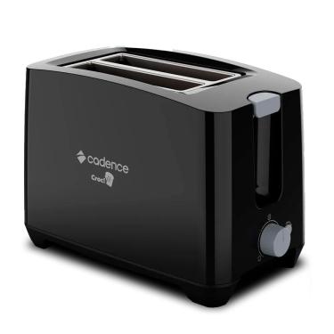 Imagem de Torradeira Elétrica Croc! TOR200-127 750W 110V 2 Fatias Preto com Bandeja de Migalhas Cadence