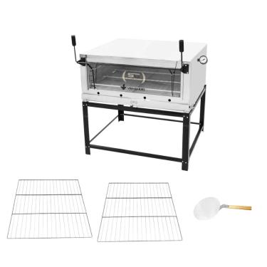 Imagem de Forno a Gás Industrial Venâncio Roma Inox Firi110 245L com Pedra Refratária 2 Grades Extras e Pá para Pizza