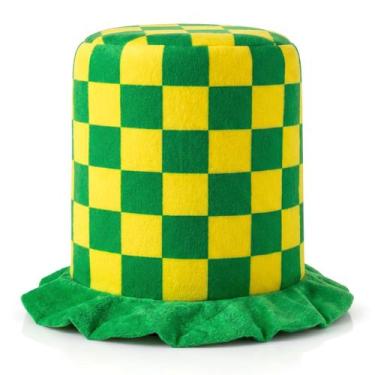 Imagem de Kit 2 Chapéus Xadrez Quadriculado Do Brasil Copa Do Mundo Para Torcedo