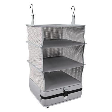 Imagem de Organizador para Viagem Quadrado Euro Home em Poliéster e Aço - Cinza