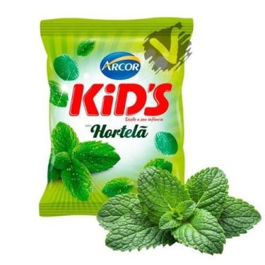 Imagem de Bala Kid's Hortelã Bala Dura Kids Arcor Kid 400g Flex SP