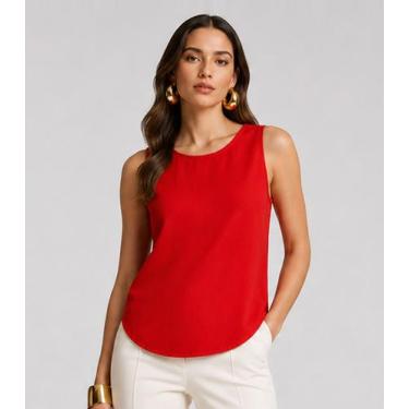 Imagem de Regata Feminina Com Barra Arredondada Endless Vermelho, GG, Vermelho