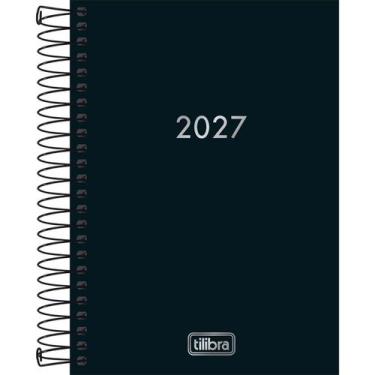 Imagem de Agenda Executiva Espiral Diária 12,9x18,7 cm Napoli Preta Tilibra