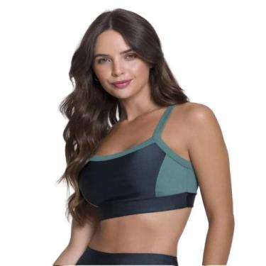 Imagem de Top Selene com recorte e bojo fitness -24614.001- índigo/Verde, Cinza,