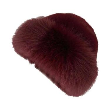 Imagem de Chapéu De Inverno De Pelúcia Grossa, Cor Sólida, Acessório De Moda, Bo