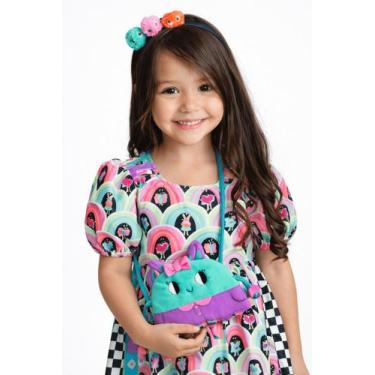 Imagem de Bolsa Infantil Menina Vi um Monstrinho Alphabeto Lilas, U, Lilas e esm
