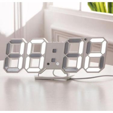 Imagem de Relógio Led Digital 3D Despertador Snooze Calendário Temperatura Usb -