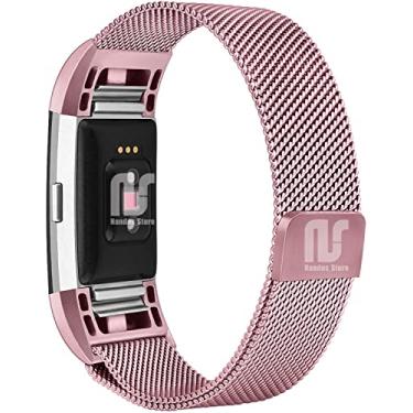 Imagem de Pulseiras unissex para Fitbit Charge 2 - Pulseira de substituição - Nandos-Store (Rose Pink)