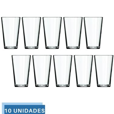 Imagem de Jogo 10 Copo Cairo 350ml Vidro Suco Agua Transparente Nadir
