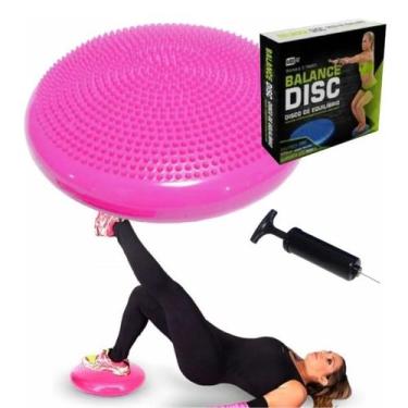 Imagem de Disco De Equilíbrio Inflável Balance Rosa  Disc 35cm Com Bomba - Rosa