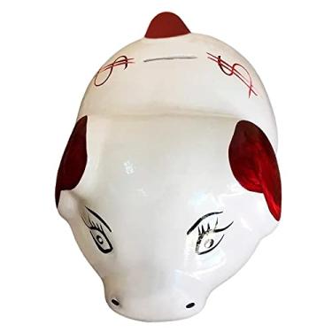 Imagem de Cofre Porquinho em Cerâmica Decorativo de Moedas - Red