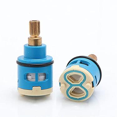 Imagem de Cartucho de torneira de cerâmica 25 mm de substituição para torneira de controle interno torneira de disco de cerâmica para torneira misturadora azul