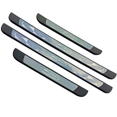 Imagem de GZBFTDH Proteção de Peitoril Soleira da Porta, para Volkswagen T-Cross 2022 Carro Acessórios, Aço Inoxidável Kick Plate Guard de Pedal de Limiar Protetor, Peças para Automóveis