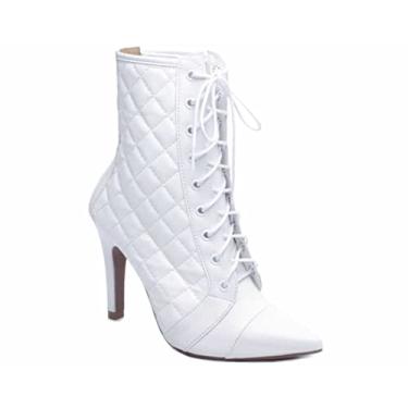 Imagem de Bota Bico Fino Feminina Torricella - RCL67001B Tamanho:36;Cor:Branco