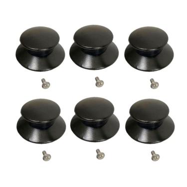 Imagem de Kit 6 Pegador Puxador Panela Tampa Vidro E Ferro E Parafuso