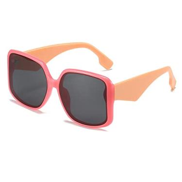 Imagem de Óculos de Sol Quadrado Moda Mulheres Homens Lentes Gradientes PC Armação Leopardo Estilo Casual Vintage Óculos de Sol UV400,C5, Tamanho Único