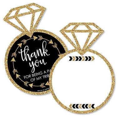 Imagem de Bride Tribe – Cartões de agradecimento em forma – Cartões de agradecimento para chá de panela ou despedida de solteira com envelopes – Conjunto de 12